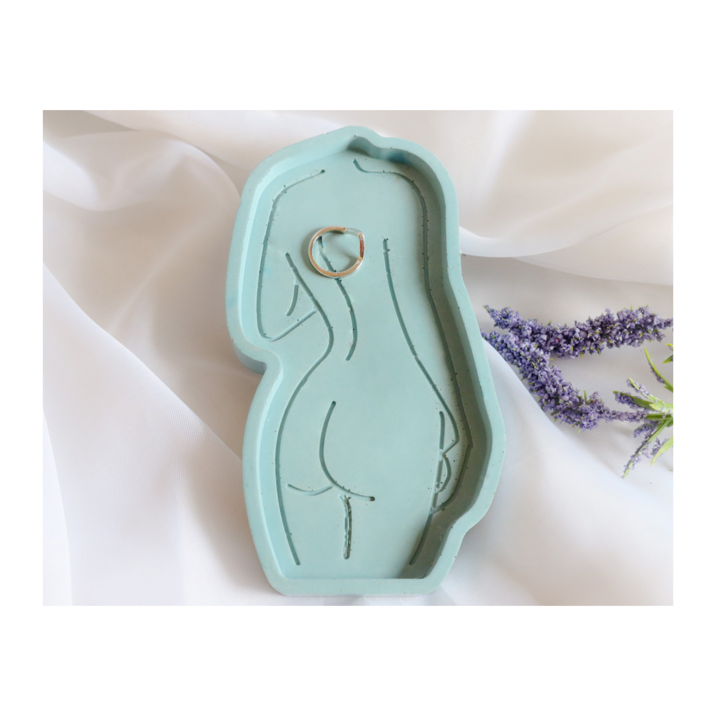 Goddess Jewelry Trinket Tray by Busy Bees Candles Shop color blue at busybeescandles.shop