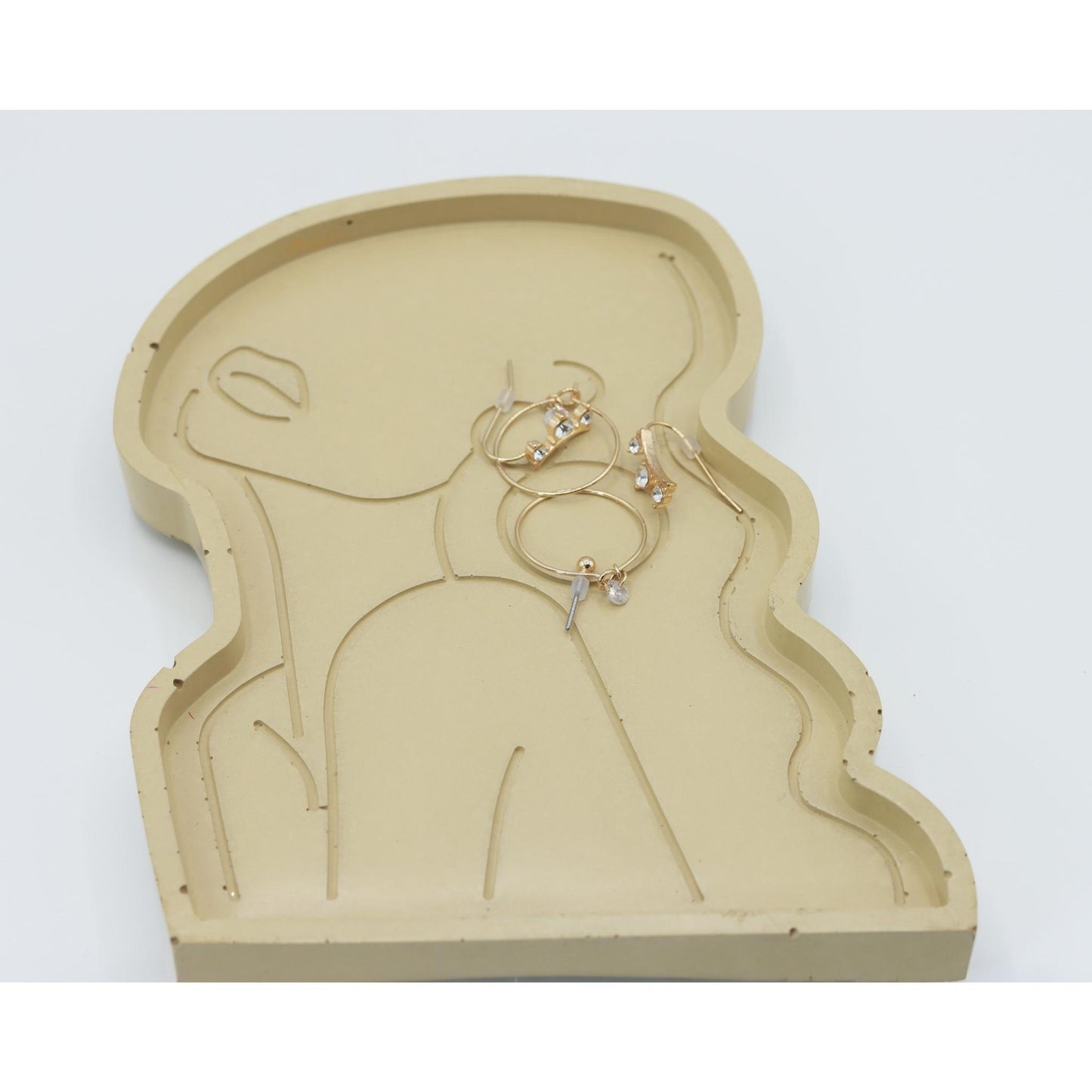 Goddess Jewelry Trinket Tray by Busy Bees Candles Shop color yellow