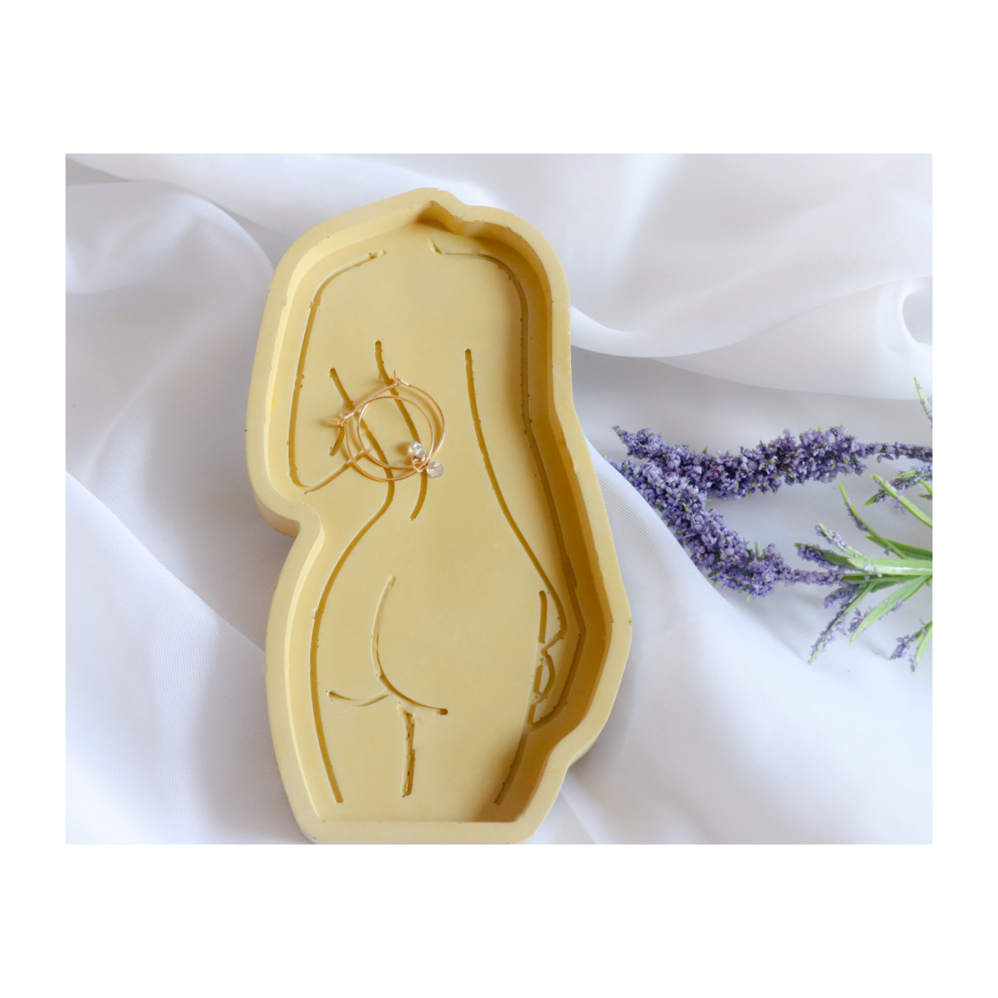 Goddess Jewelry Trinket Tray by Busy Bees Candles Shop color yellow at busybeescandles.shop